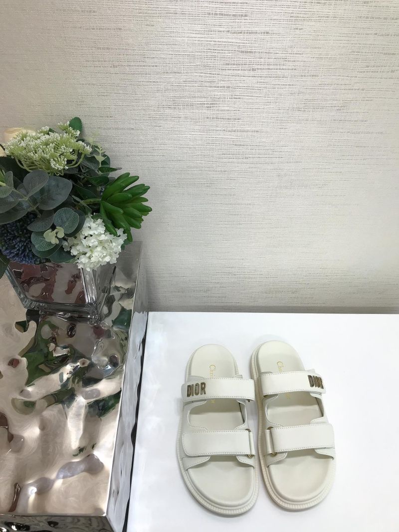 DIOR DIORACT SLIDE WHITE LAMBSKIN KCQ718