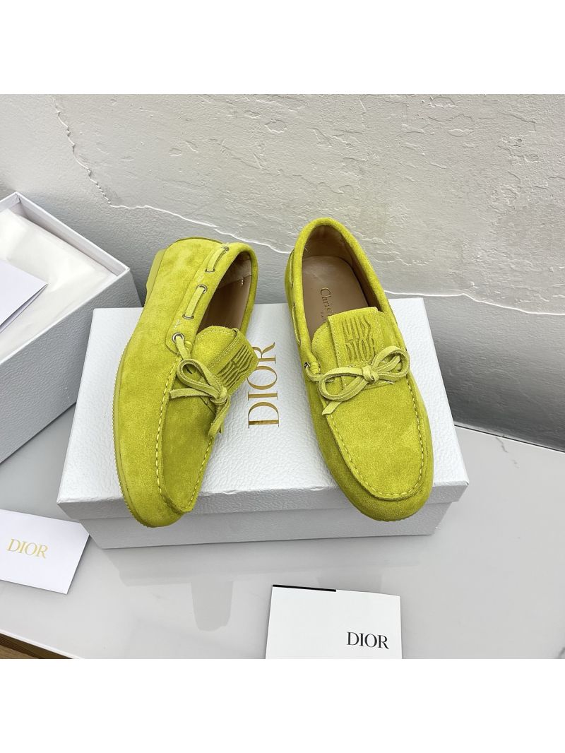 Dior Miss Dior Street Loafer Peridot Green Suede Calfskin KDB978SUE