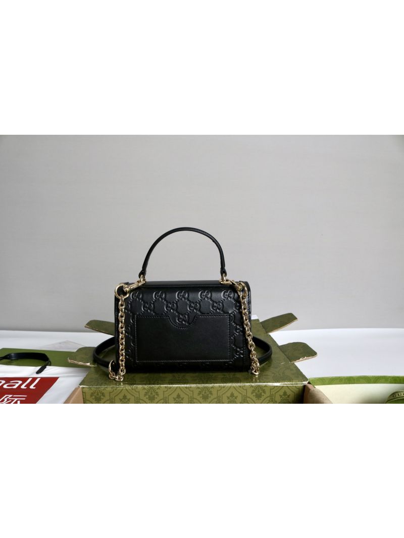 Gucci Padlock small top handle bag 848884 Black