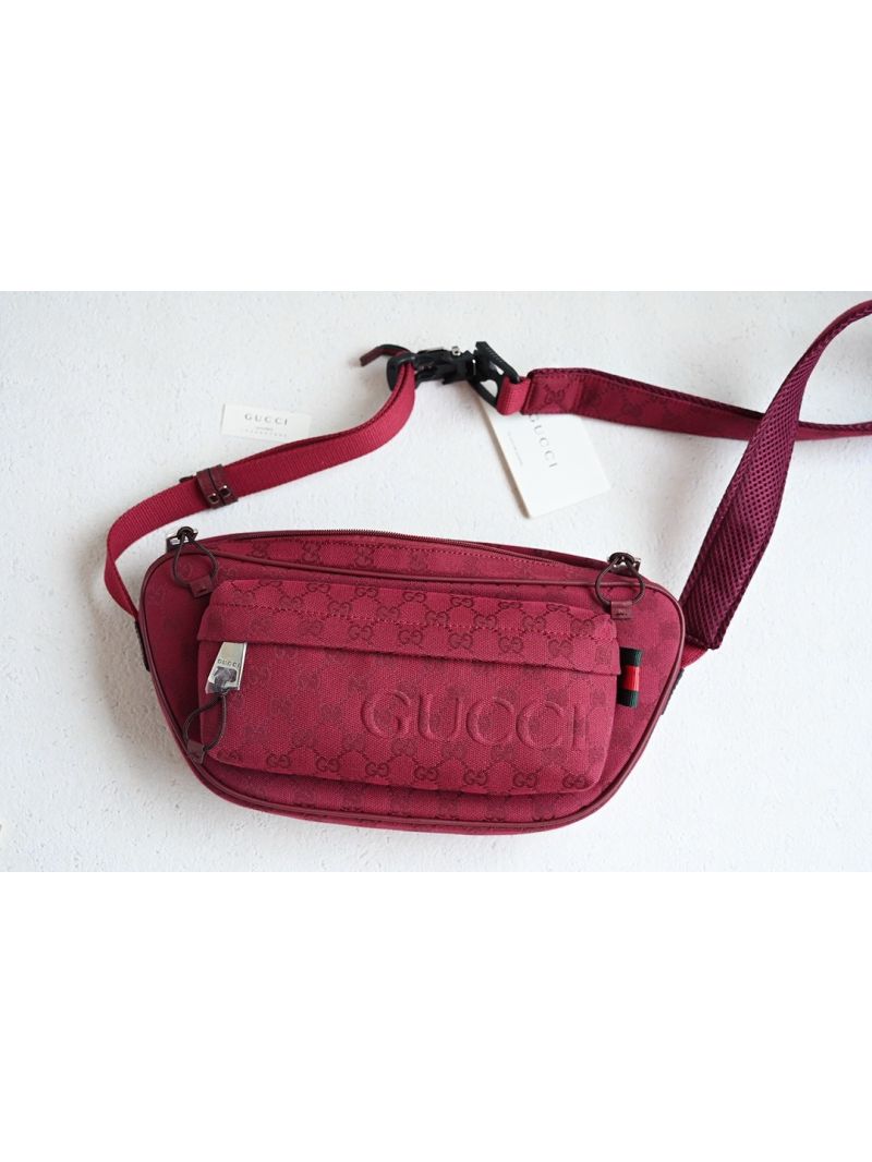 Gucci Small GG Crossbody Bag 802096 Rosso Ancora red canvas