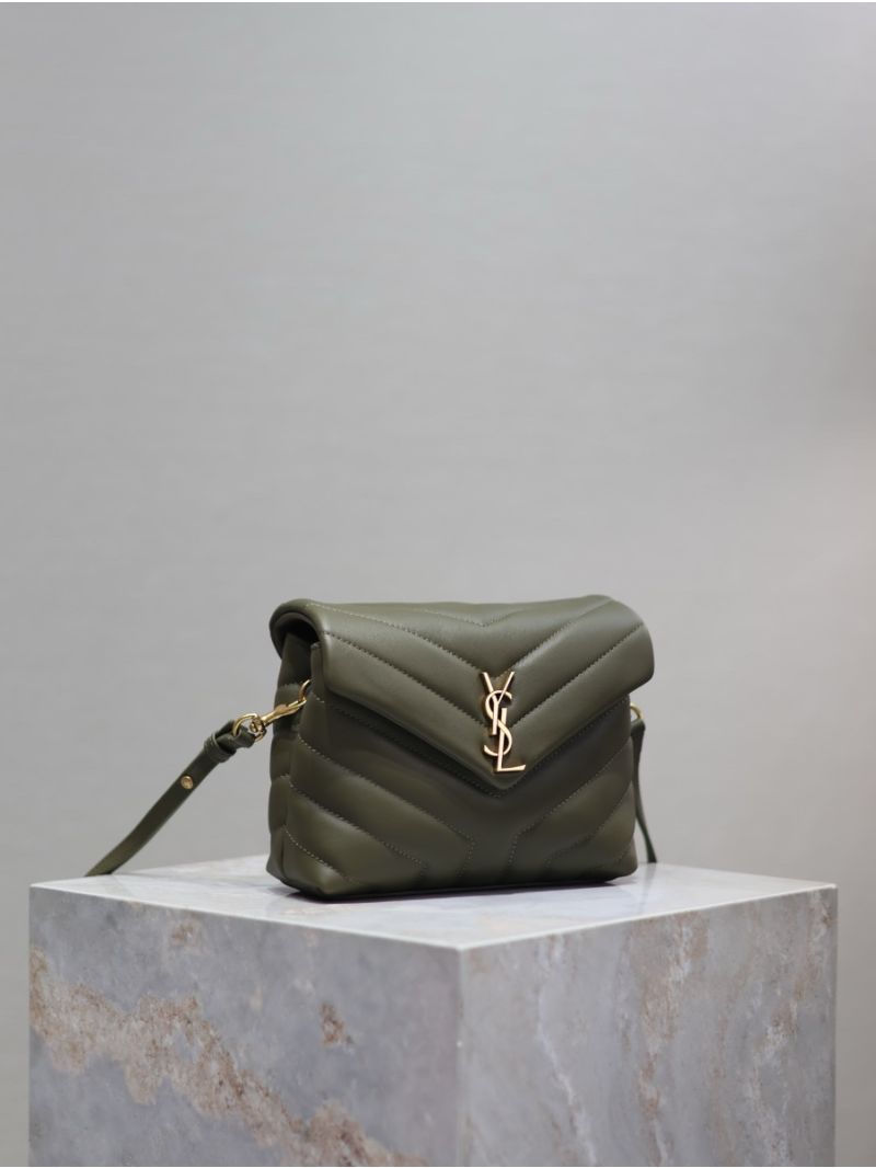 Yves Saint Laurent YSL Loulou Toy Bag In Matelassé "Y" Leather 467072 Light Musk