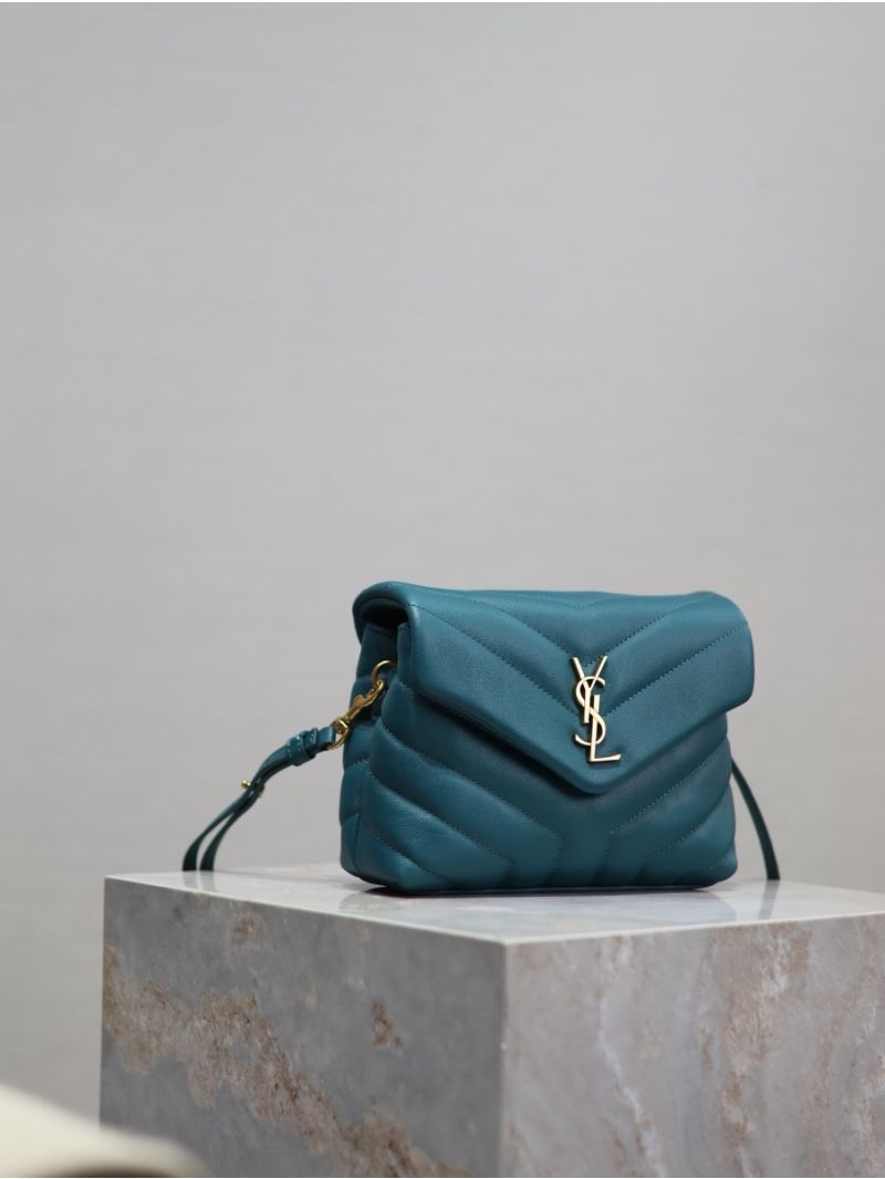 Yves Saint Laurent YSL Loulou Toy Bag In Matelassé "Y" Leather 467072 Malachite