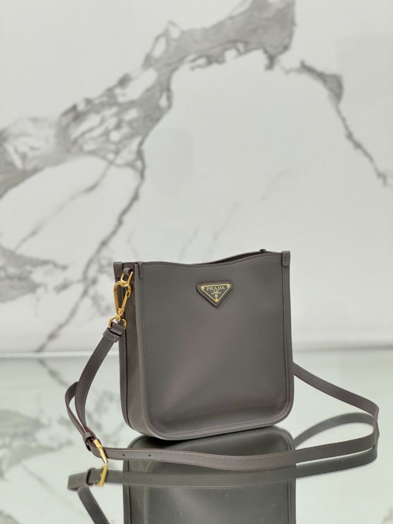 Prada 25SS New Leather mini shoulder bag 1BH191 Grey