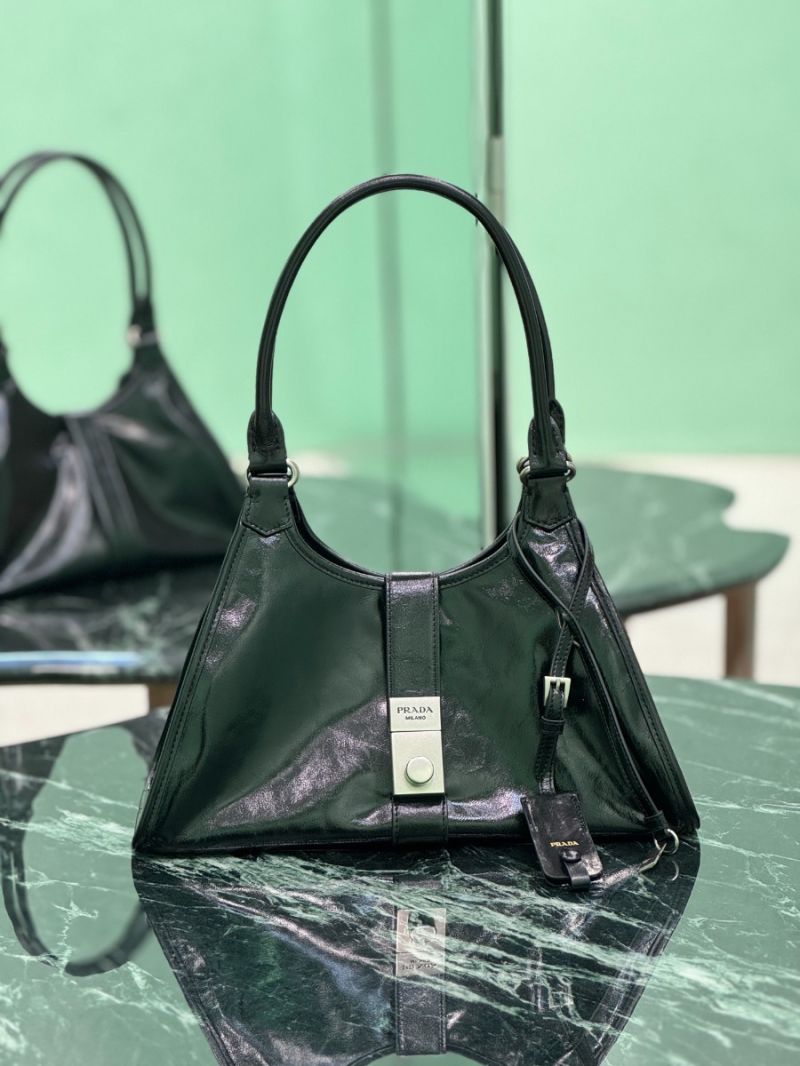 Prada Medium leather tote bag 1BG563 Black