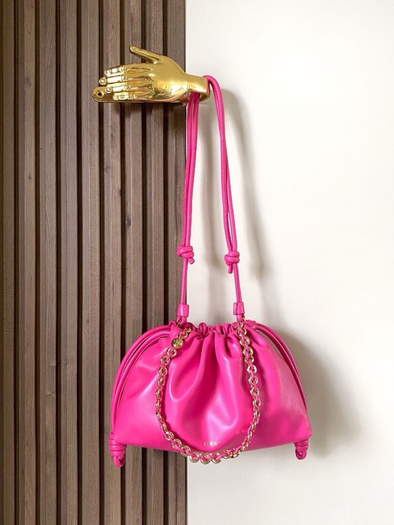 Loewe Medium Flamenco Purse in Mellow Nappa Lambskin A411F7240 Pink