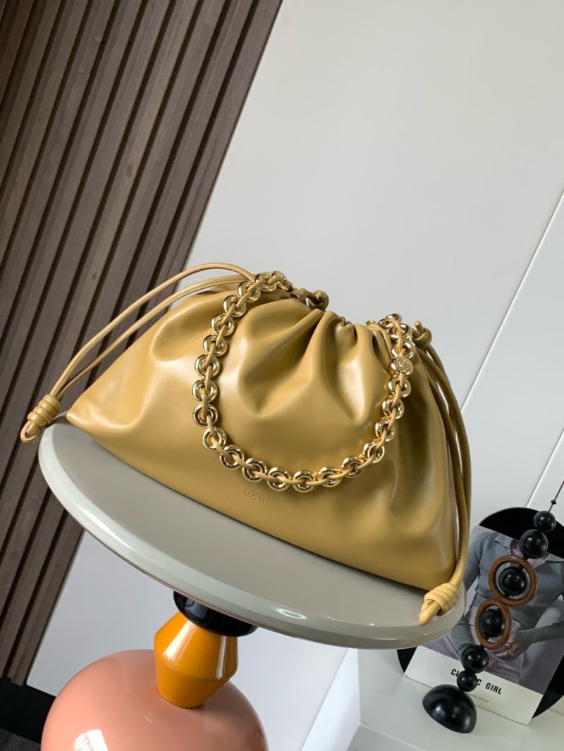 Loewe Large Flamenco Purse in Mellow Nappa Lambskin A411F9088 Sahara