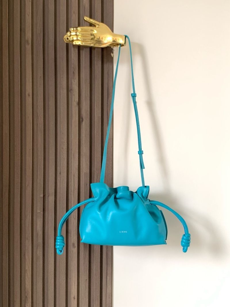 Loewe Mini Flamenco Clutch in Nappa Calfskin A411F6424 Deep Turquiose