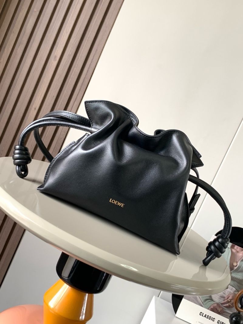 Loewe Mini Flamenco Clutch in Nappa Calfskin A411F6424 Black