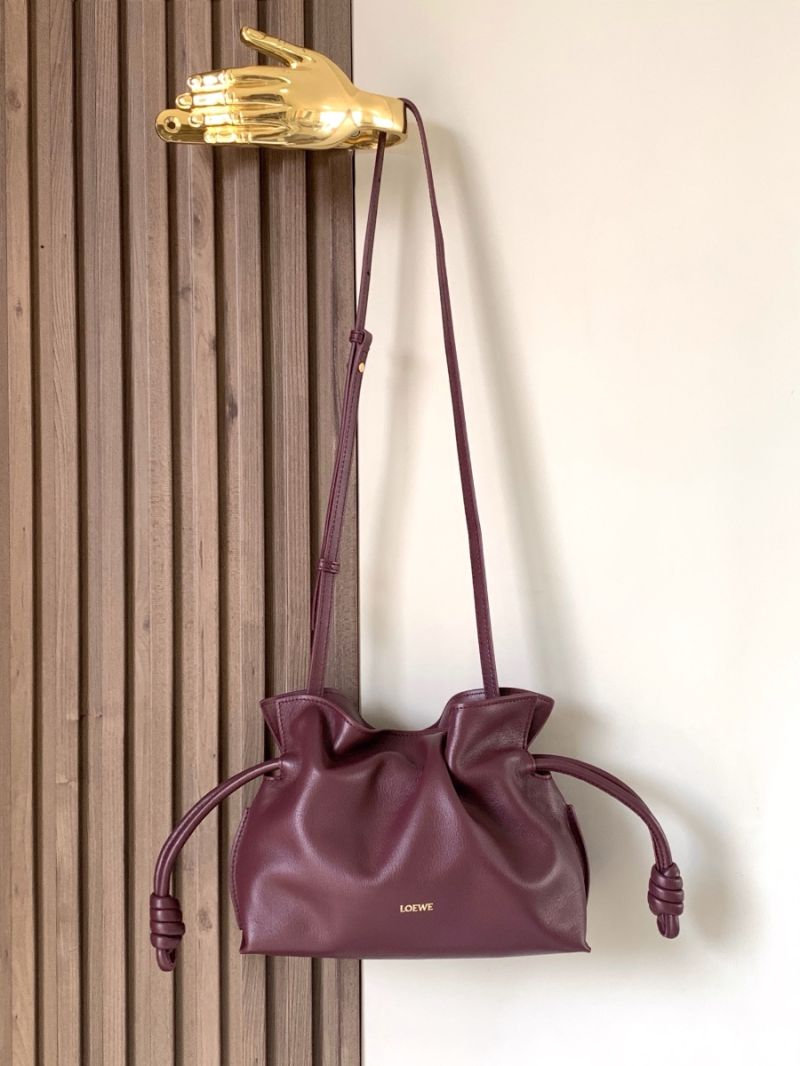 Loewe Mini Flamenco Clutch in Nappa Calfskin A411F6424 Dark Burgundy