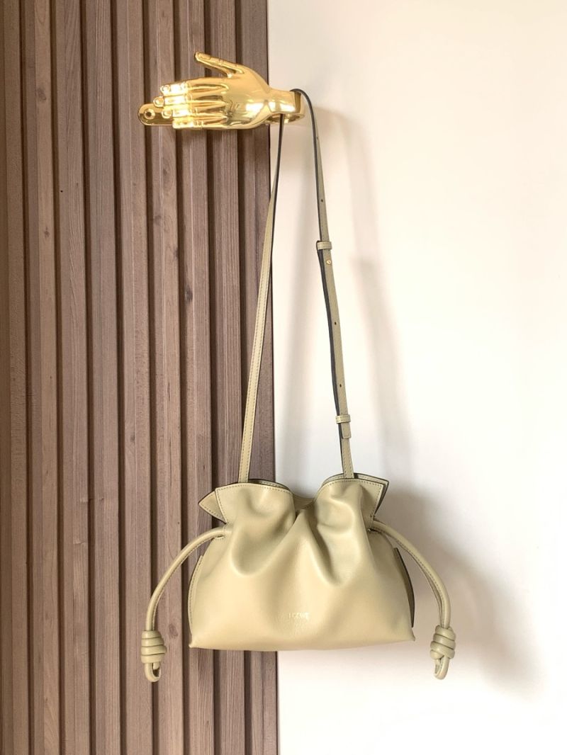 Loewe Mini Flamenco Clutch in Nappa Calfskin A411F6424 Clay Green