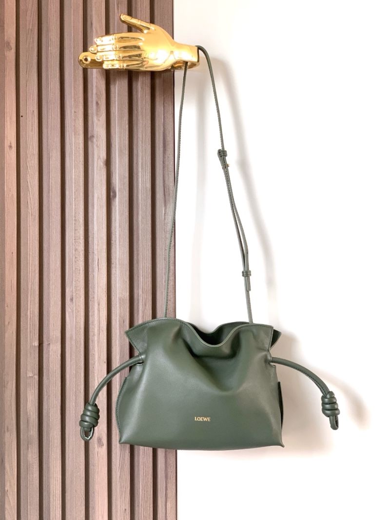 Loewe Mini Flamenco Clutch in Nappa Calfskin A411F6424 Bottle Green
