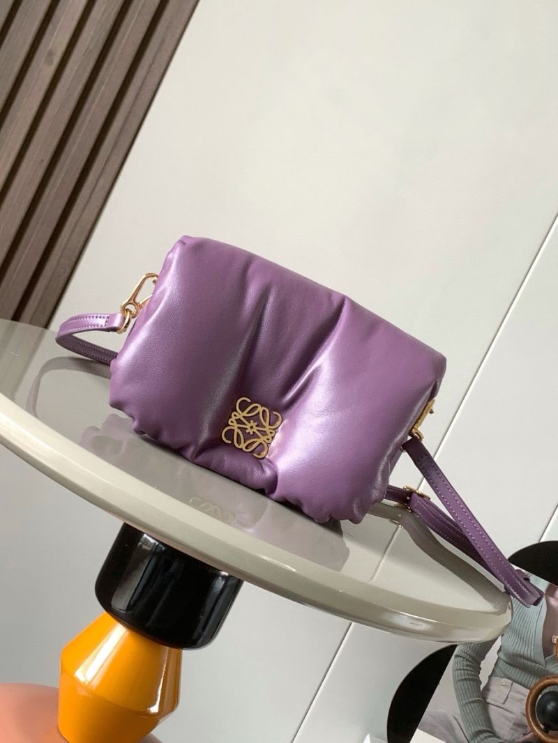 Loewe Mini Puffer Goya bag in Shiny Nappa Lambskin A896W9584 Rockrose