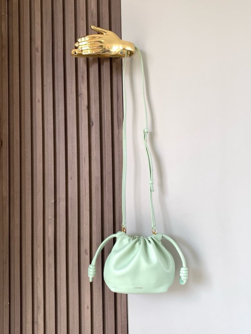 Loewe Mini Flamenco Purse Bag in Mellow Nappa Lambskin A914CB9049 Light Pear