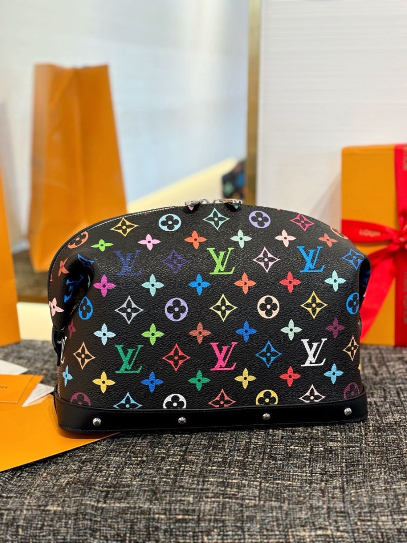 Louis Vuitton LV x TM Cosmetic Pouch GM M13743 LV x Murakami Multicolored Black