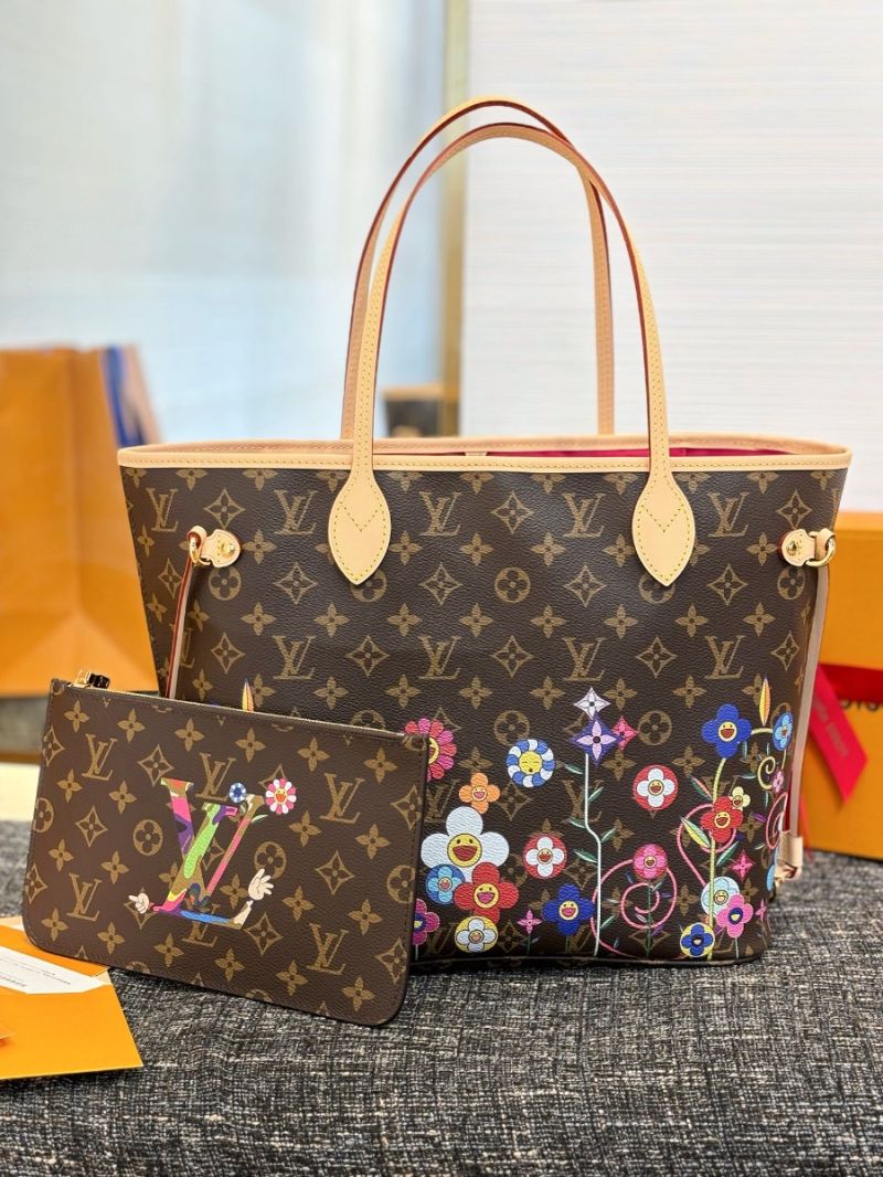 Louis Vuitton LV x TM Neverfull MM M13271 LV x Murakami Monogram Flowers