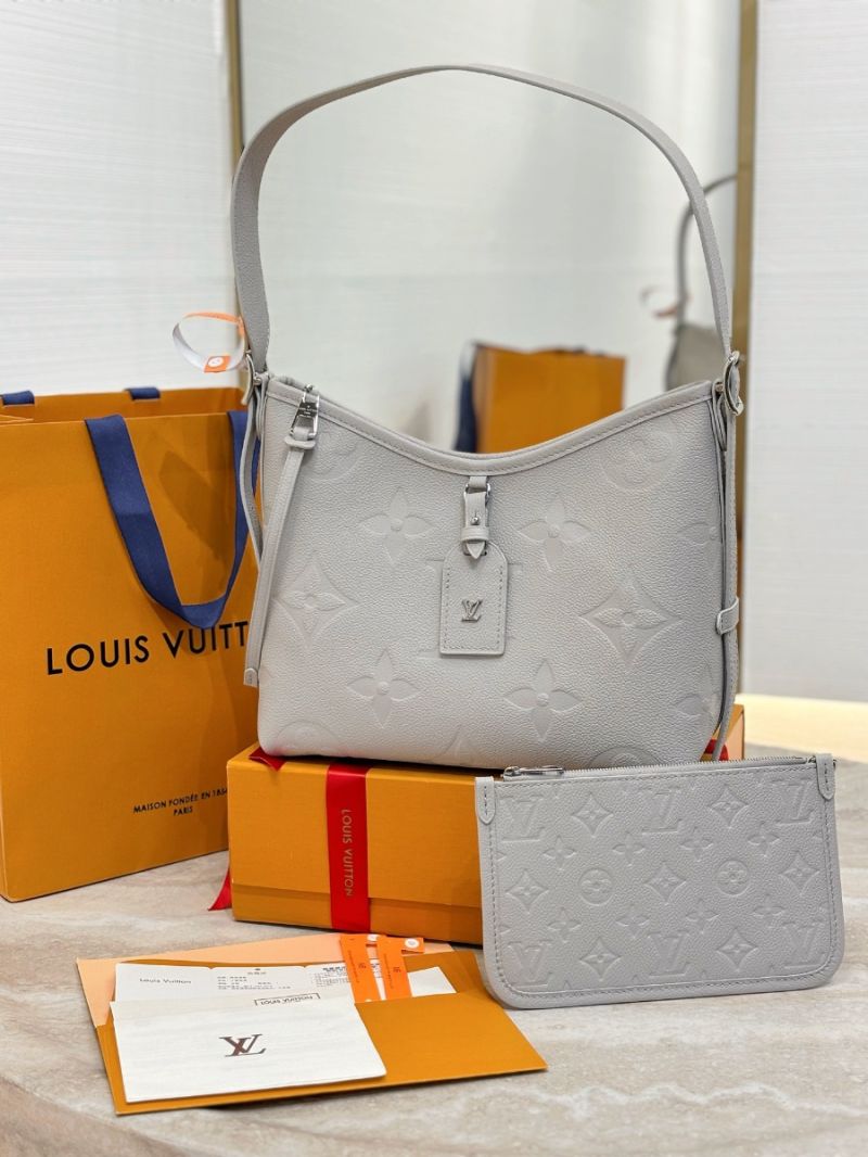 Louis Vuitton LV CarryAll PM Monogram Empreinte M46288 Brume Gray