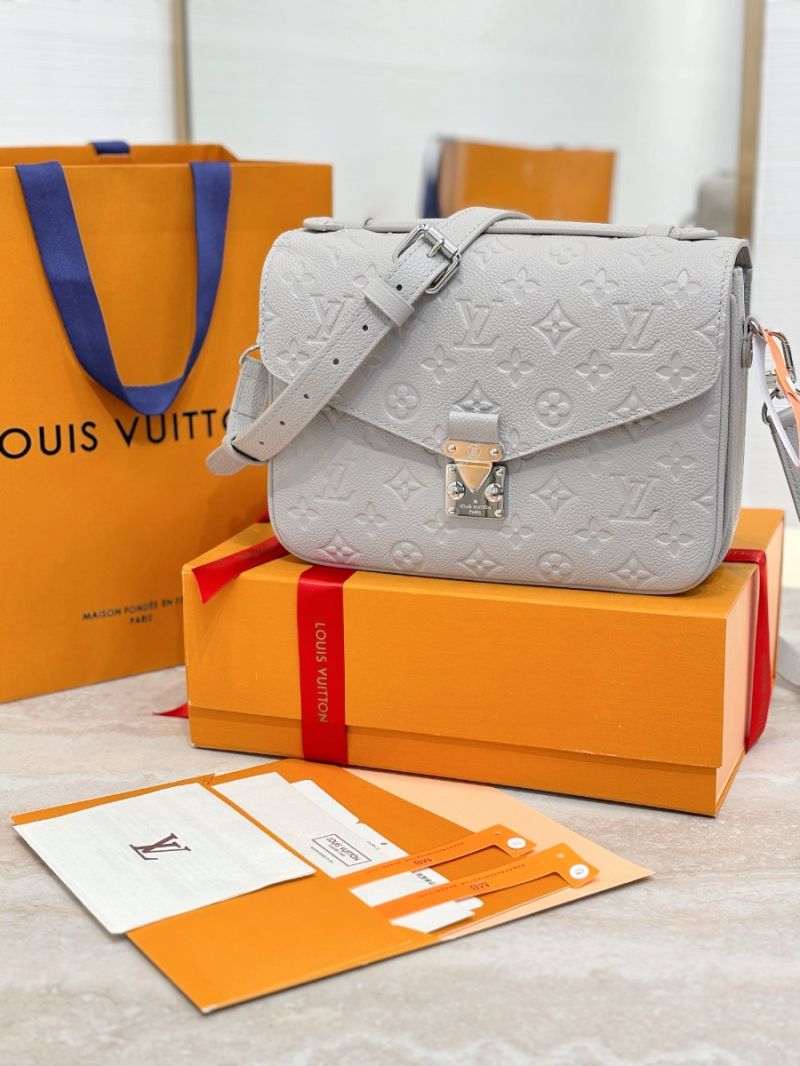 Louis Vuitton LV Pochette Metis Monogram Empreinte leather M46552 Brume Gray