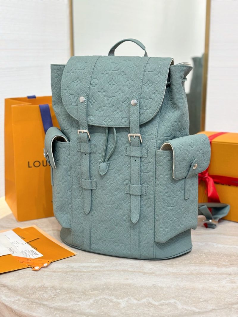 Louis Vuitton LV Christopher MM M13863 Taurillon Monogram Misty Lake Green