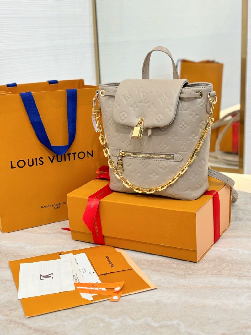 Louis Vuitton LV Coussin Backpack Mini in Lambskin M13387 Galet