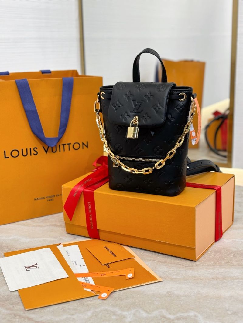 Louis Vuitton LV Coussin Backpack Mini in Lambskin M13387 Black