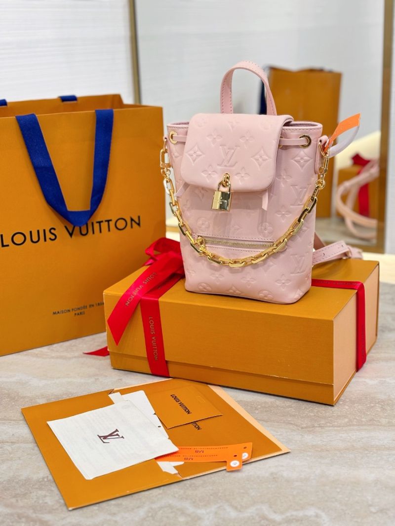 Louis Vuitton LV Coussin Backpack Mini in Lambskin M13387 Pink Jasmin