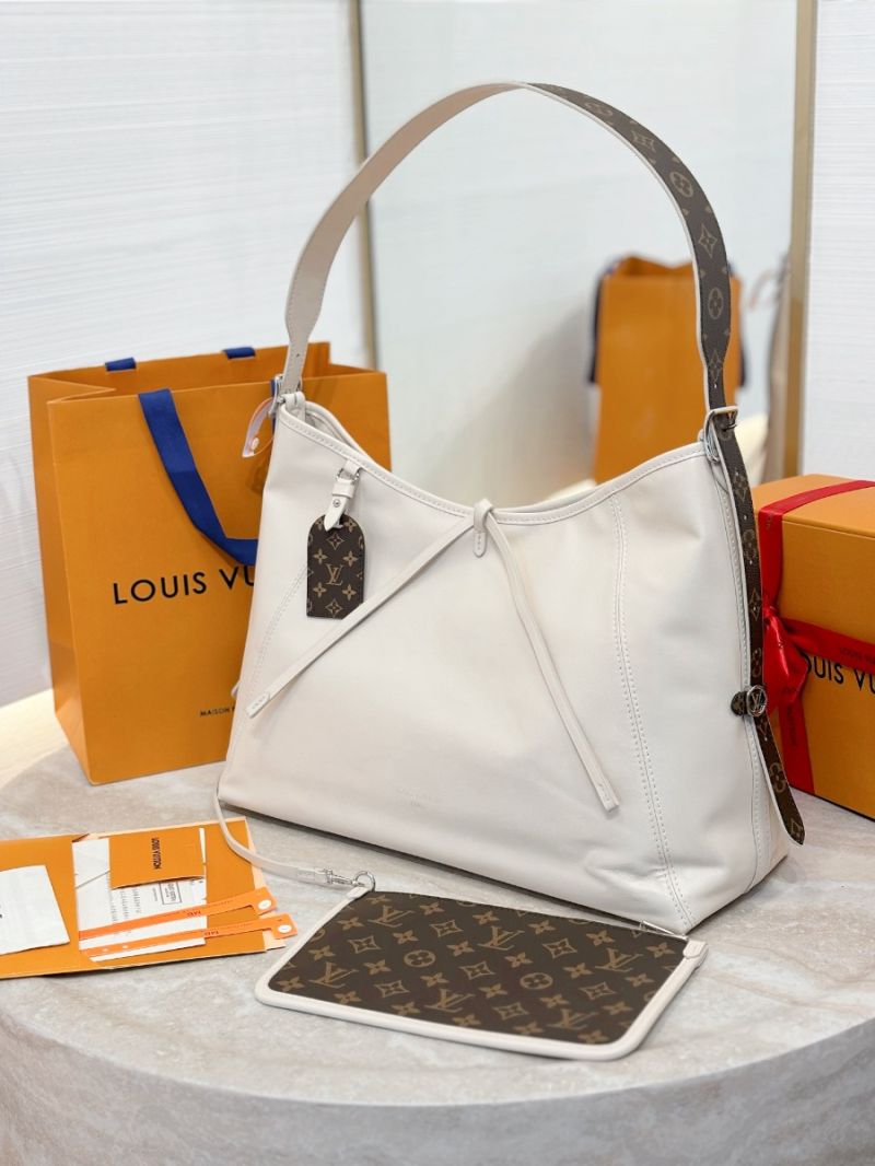 Louis Vuitton CarryAll Cargo Vibe MM in Lambskin M25143 Vanilla