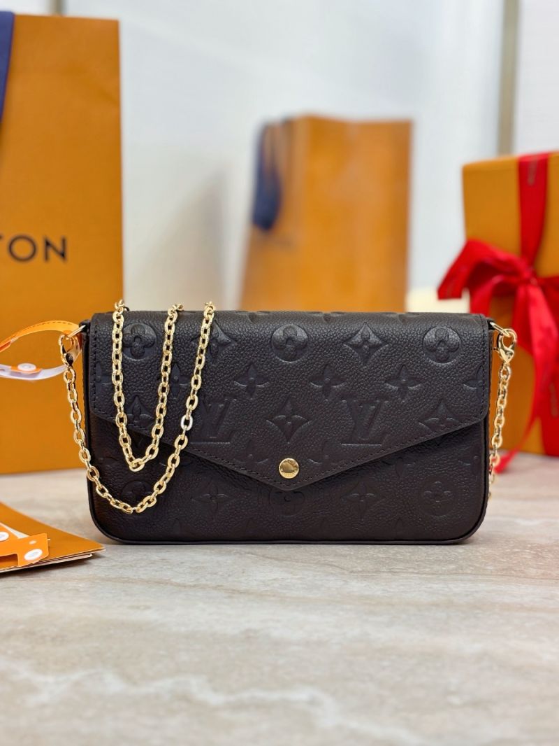 Louis Vuitton LV Pochette Felicie M64065 Chocolate