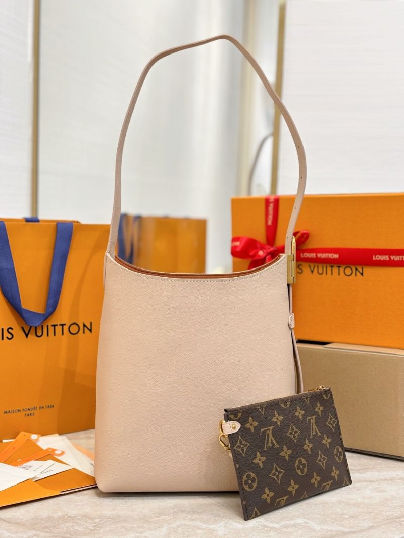 Louis Vuitton LV Low Key Hobo PM M25352 Grained Calfskin Walnut