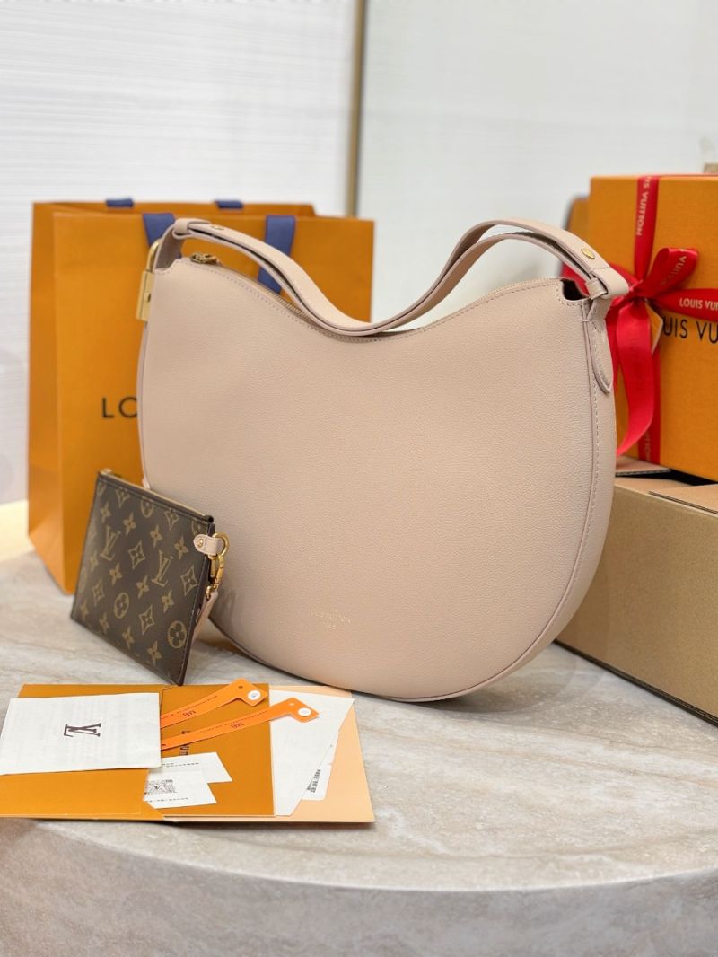 Louis Vuitton LV Low Key Cookie MM Walnut Calfskin Shoulder Bag with Monogram Pouch M14417