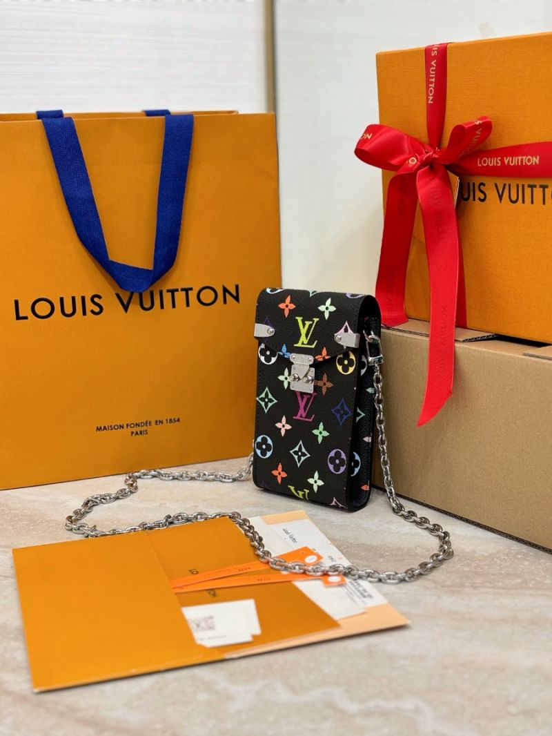 Louis Vuitton LV × Takashi Murakami Métis Phone Pouch Multicolor Monogram Black M14098