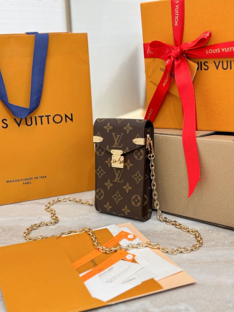 Louis Vuitton LV Metis Phone Pouch Monogram Canvas with Gold Chain M13572