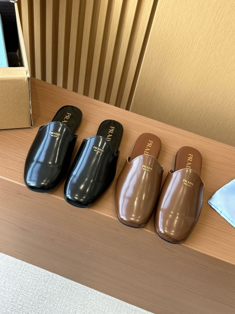 Prada Brushed Leather Slippers 2S2986