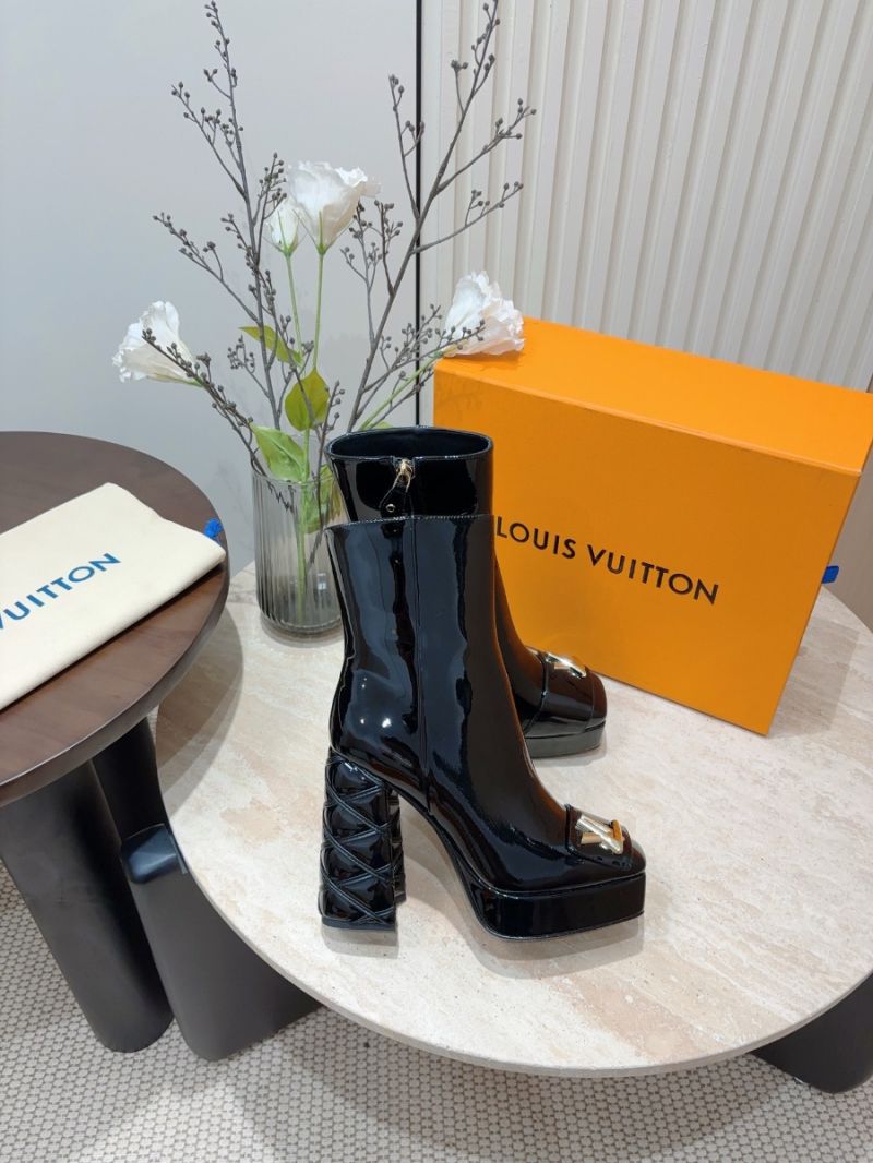 Louis Vuitton LV Shake Platform Ankle Boot 1ACIY5 Glossy Calfskin Black