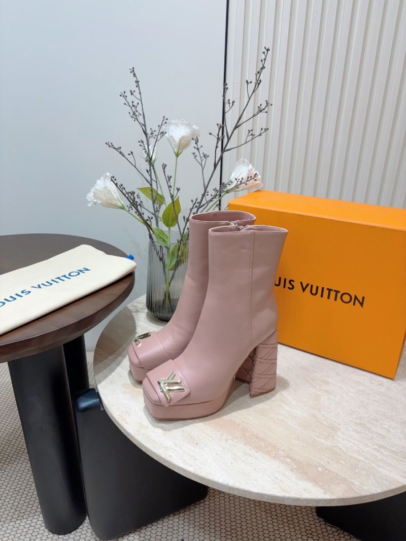 Louis Vuitton LV Shake Platform Ankle Boot 1ACIY5 Light Pink Calfskin