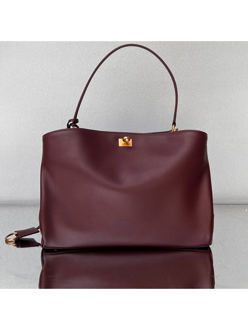 Balenciaga WOMEN'S RODEO MEDIUM HANDBAG IN Dark Burgundy 7897722