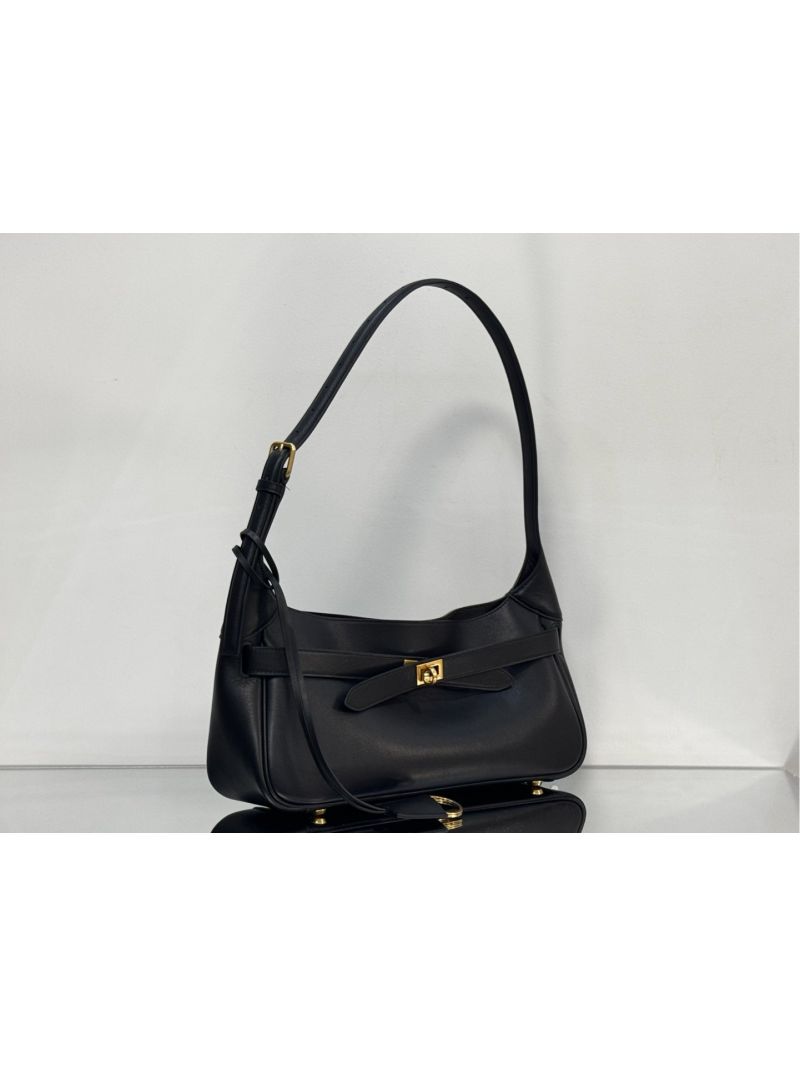 Balenciaga Bel Air Small Shoulder Bag 8106802 Black with Gold Hardware