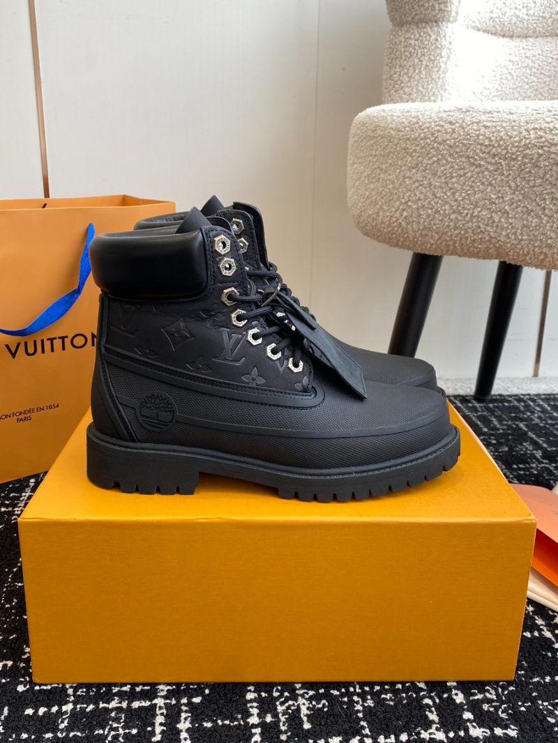 Louis Vuitton Men Female LV x Timberland 6-In Ankle Boot 1AD72P Black