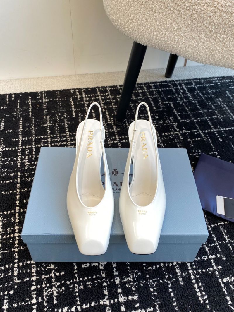 Prada Brushed leather slingback pumps 85mm 1I838N