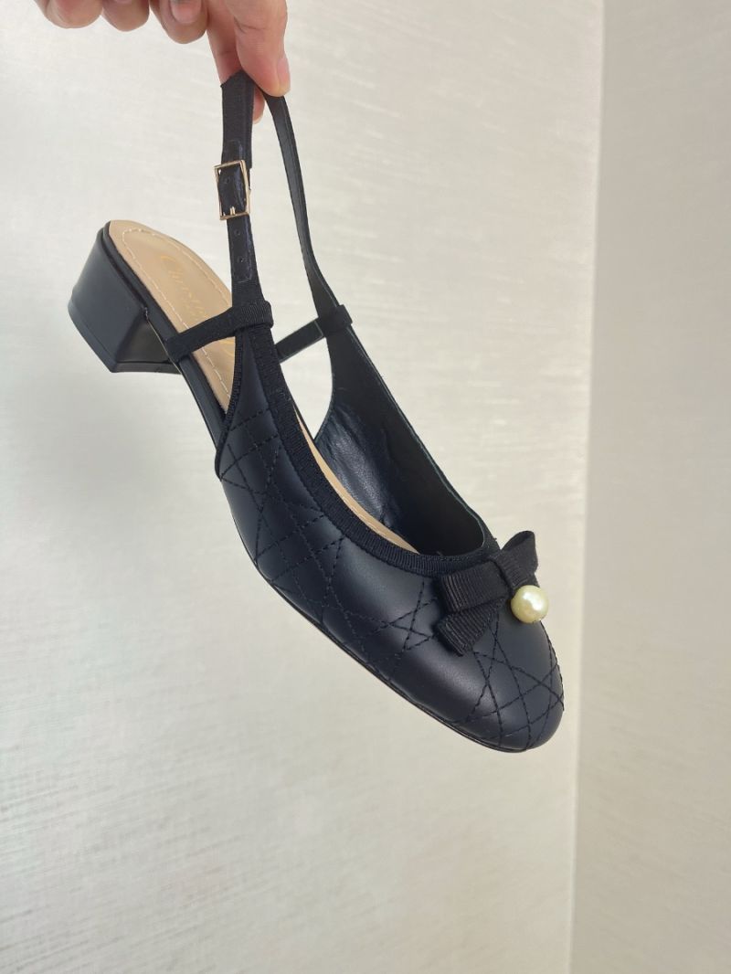 Dior Ballet Slingback Pump Black Quilted Cannage Calfskin KDB968