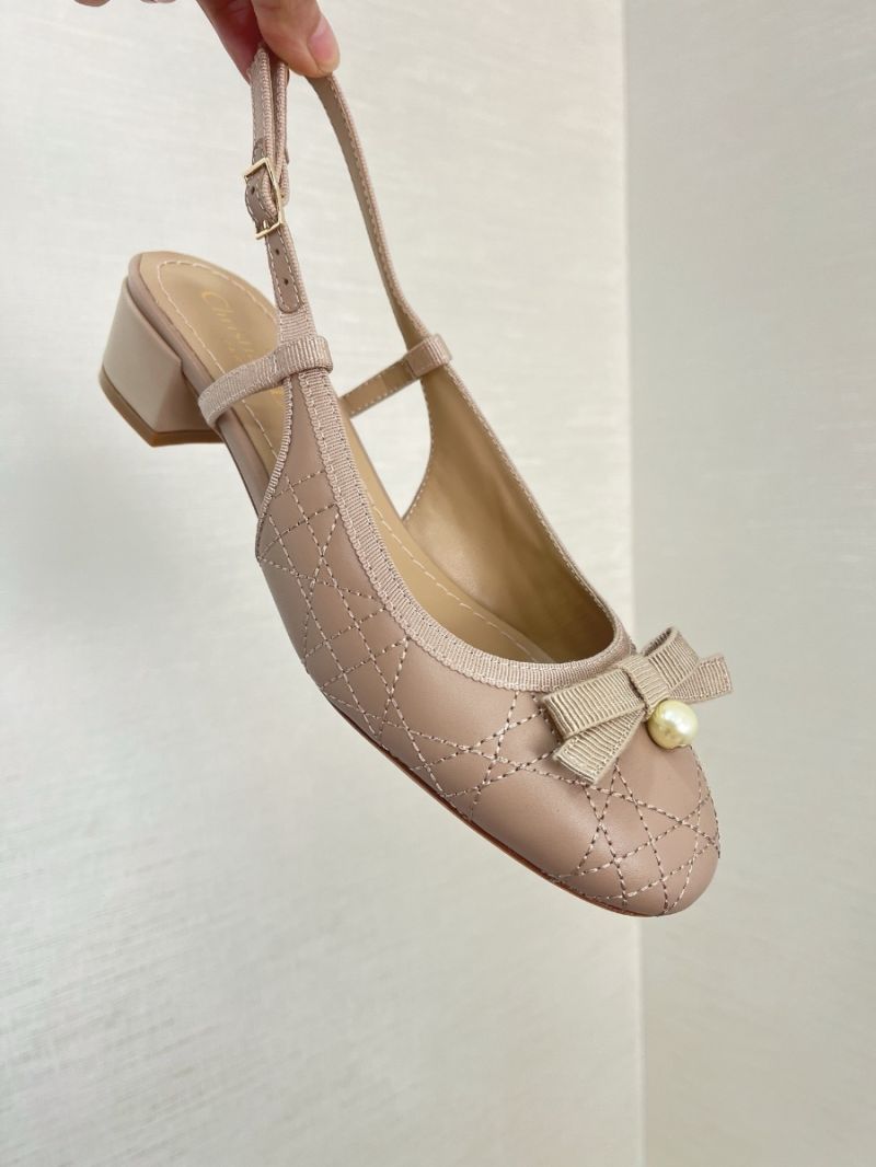 Dior Ballet Slingback Pump Nude Quilted Cannage Calfskin KDB968