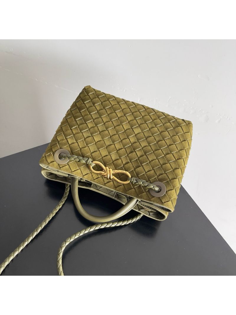 Bottega Veneta BV Small Andiamo 766014 Suede Olive Oil