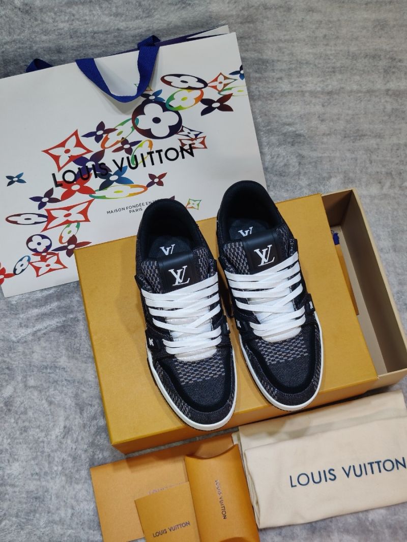 Louis Vuitton LV Trainer Sneaker Damier 3D denim 1AD6DK Black