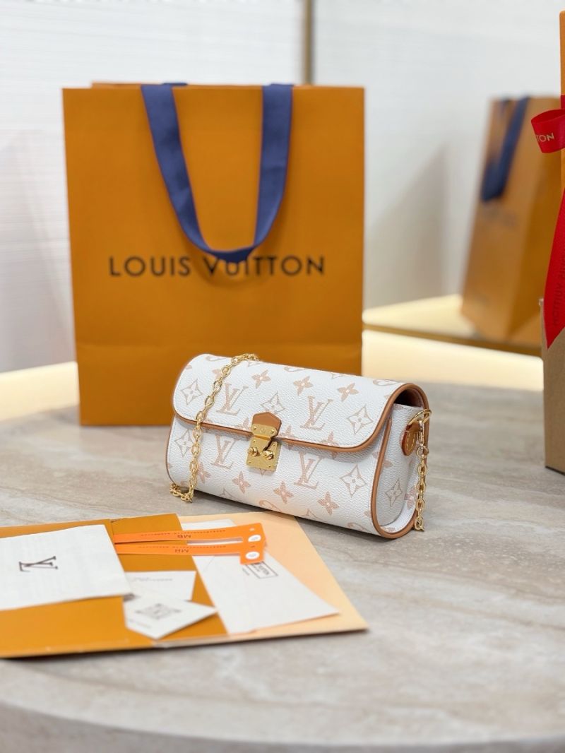 Louis Vuitton LV Pochette Camille Monogram Dune Canvas Bag – White Flower Edition M26583