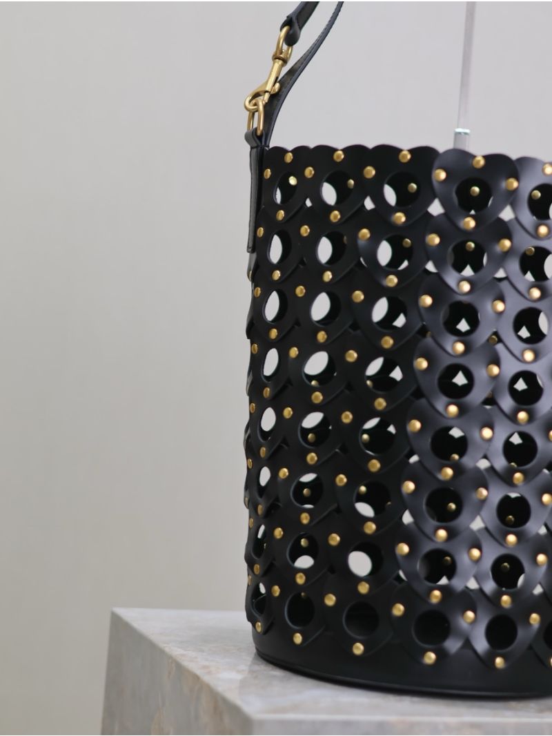 YSL Saint Laurent Heart-Cutout Seau Bucket Bag 753827 Black