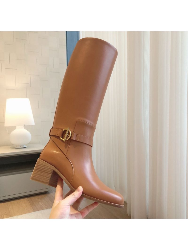 Hermes Justine 50 Boot With Glenan Buckle H242003Z Calfskin Brown