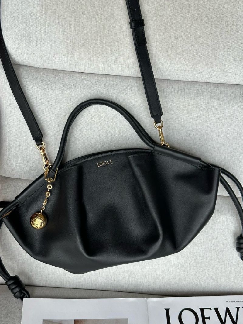 Loewe Paseo Bag in Shiny Nappa Calfskin A709P48 Black