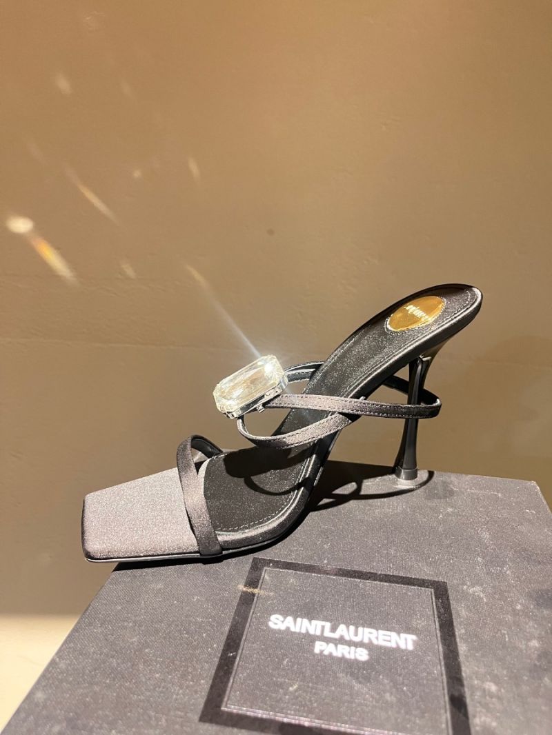 Saint Laurent YSL Harlow in Crystal Sandals 11cm 8079649