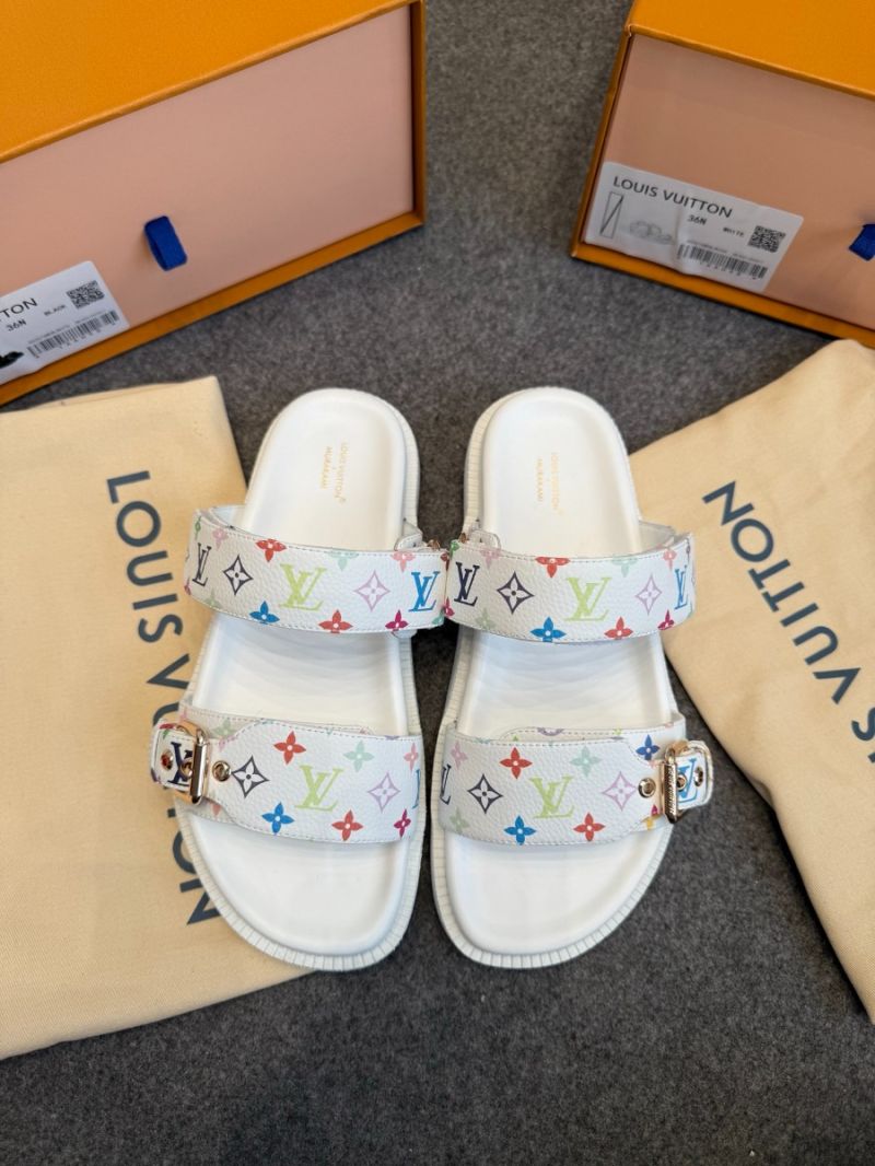 Louis Vuitton LV x TM Bom Dia Flat Comfort Mule Multicolor Canvas 1AGXU3