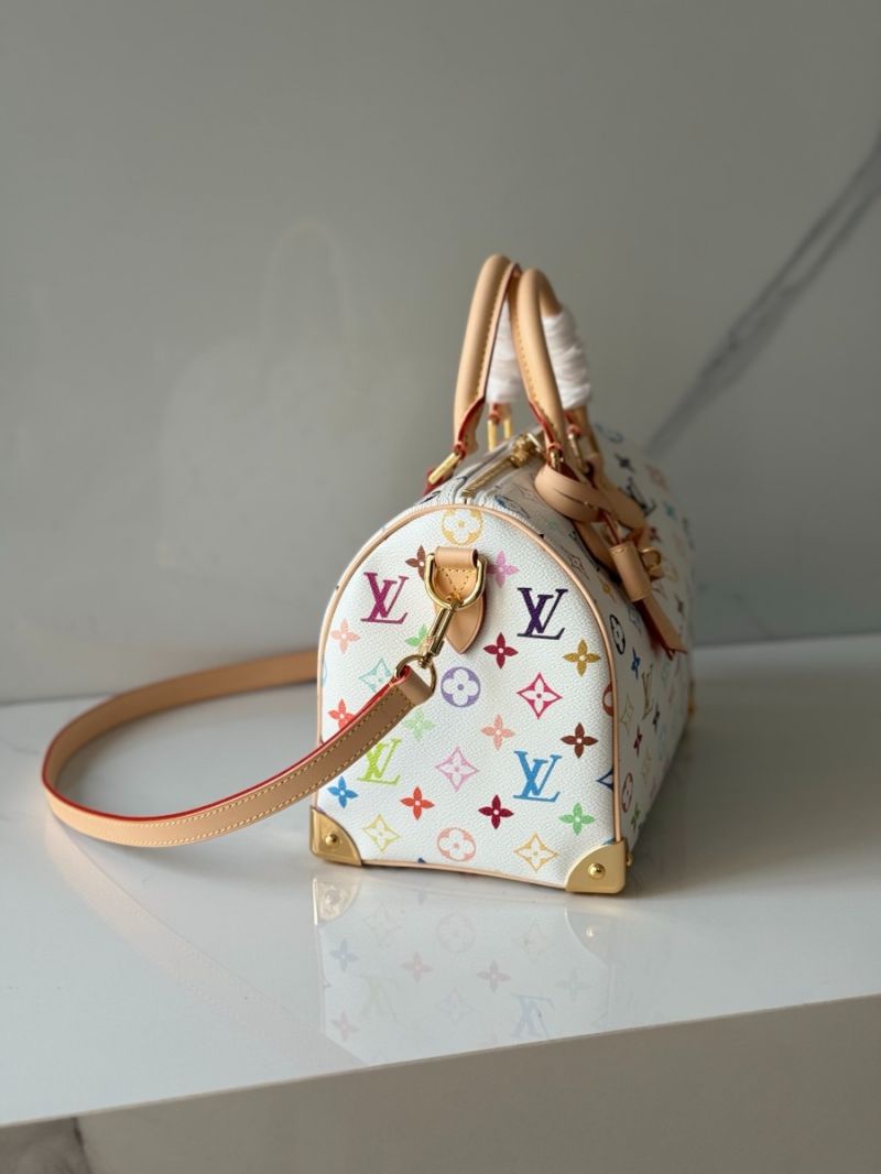 Louis Vuitton LV x TM Speedy Bandoulière 25 M13085 LV x Murakami collection Multicolored White