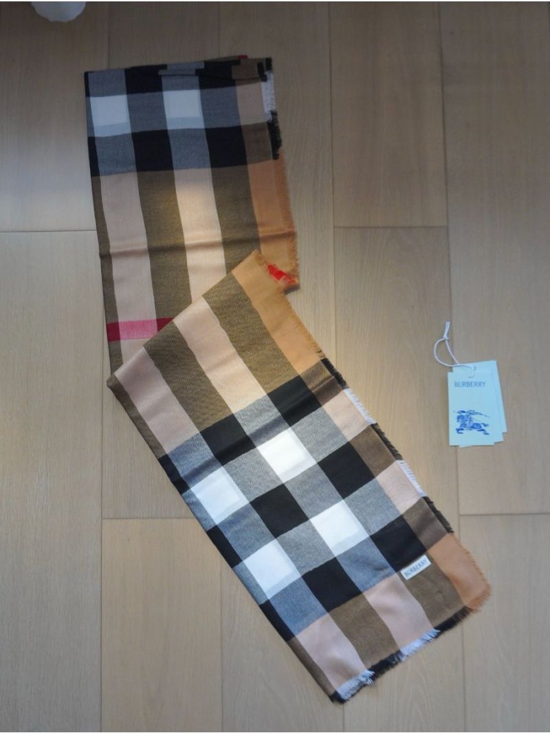 Burberry Horseferry Lightweight Check Wool Cashmere Scarf 80850691